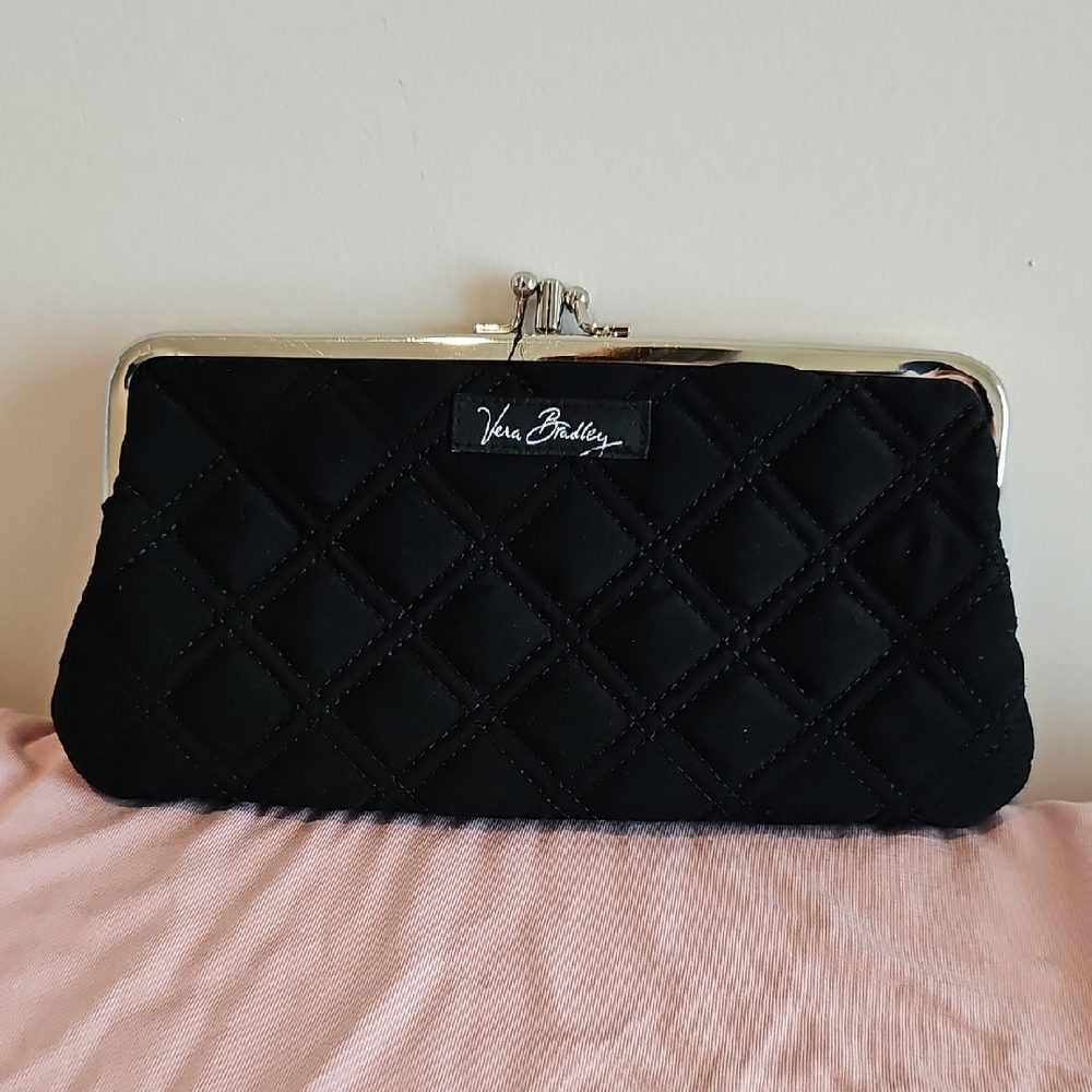 Vera Bradley Black Kisslock Wallett